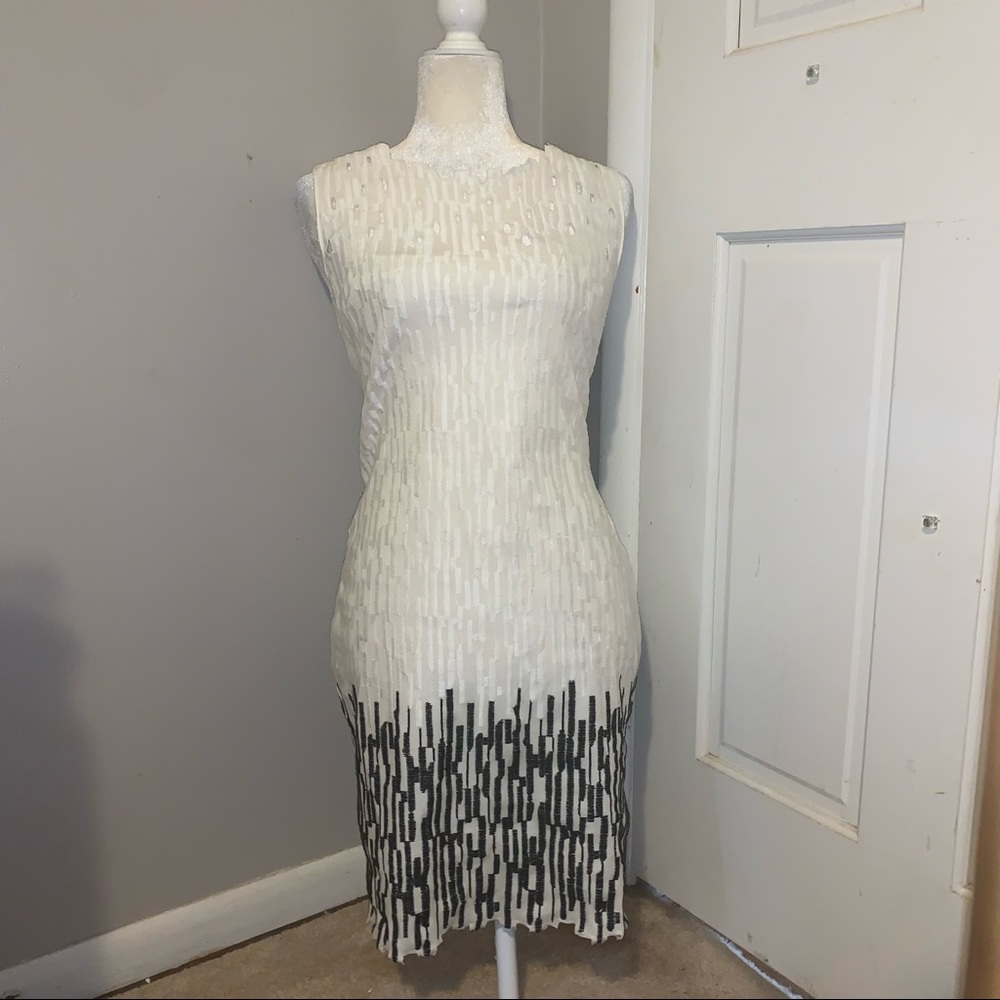 NWT Ellie Tahari Black/White Ivana Dress Size 2